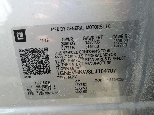 1GNEVHKW8LJ164707 Chevrolet Traverse Lt
