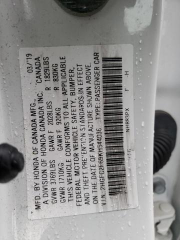 2HGFC2F69KH544036 Honda Civic Lx