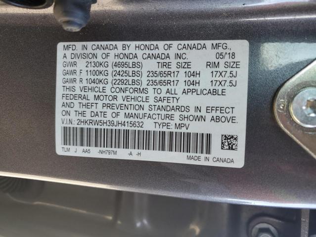 2HKRW5H39JH415632 Honda CR-V LX