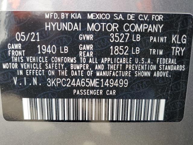 3KPC24A65ME149499 Hyundai ACCENT SE