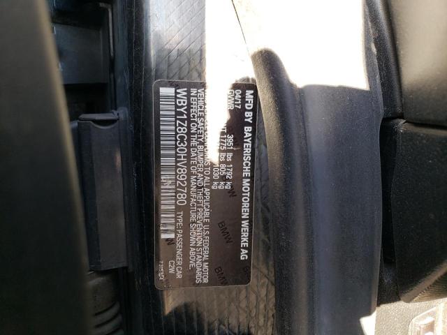 WBY1Z8C30HV892780 BMW I3 REX