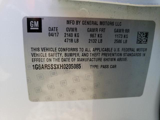 1G6AR5SSXH0205085 Cadillac CTS LUXURY