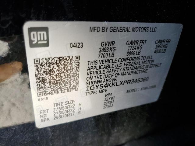 1GYS4KKLXPR345360 Cadillac Escalade Esv Premium Luxury