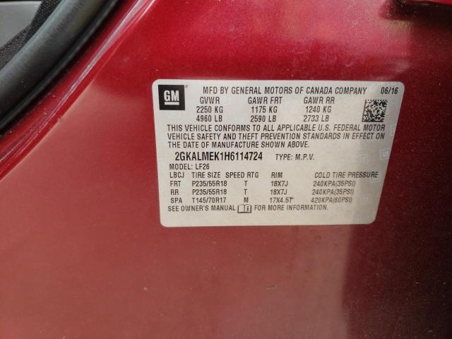 2GKALMEK1H6114724 GMC Terrain Sle