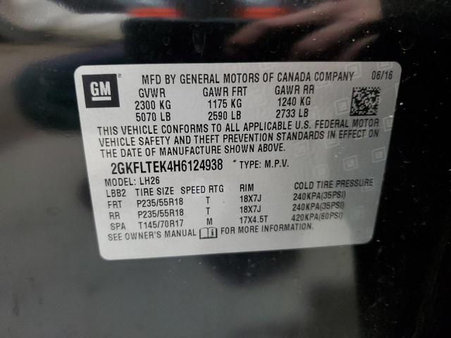 2GKFLTEK4H6124938 GMC Terrain Sle