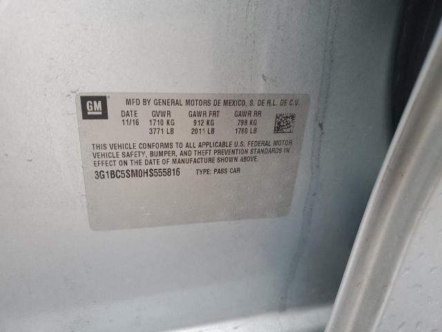 3G1BC5SM0HS555816 Chevrolet CRUZE LS