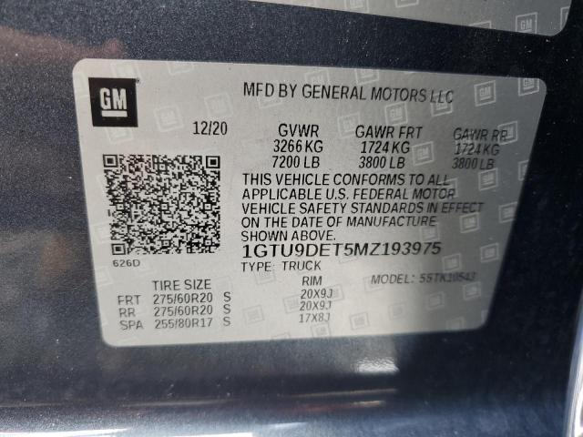 1GTU9DET5MZ193975 GMC Sierra K1500 Slt