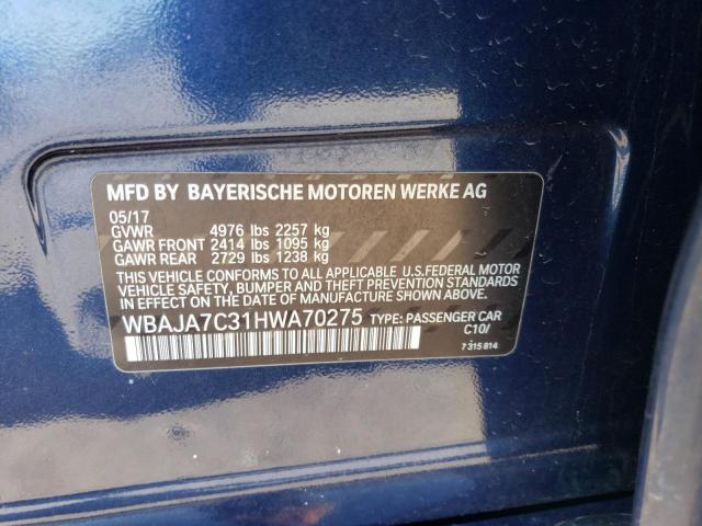 WBAJA7C31HWA70275 BMW 530 XI