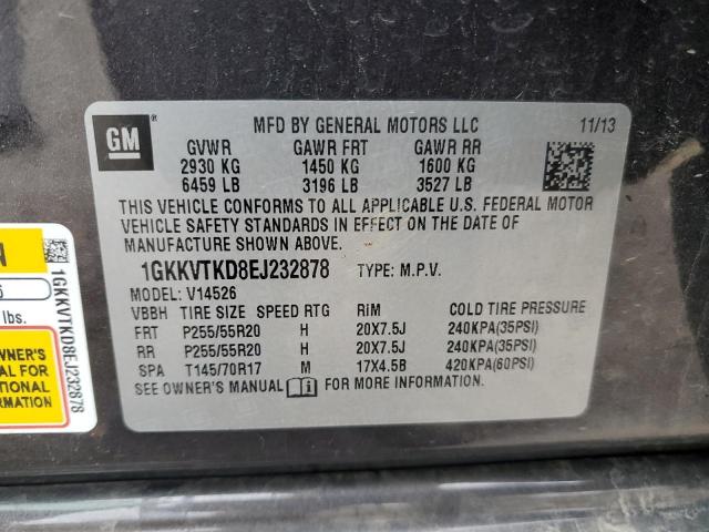 1GKKVTKD8EJ232878 GMC Acadia Denali