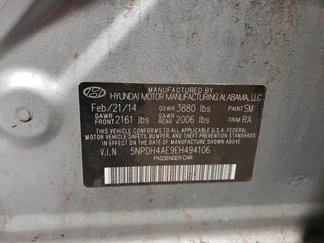 5NPDH4AE9EH494106 Hyundai ELANTRA SE