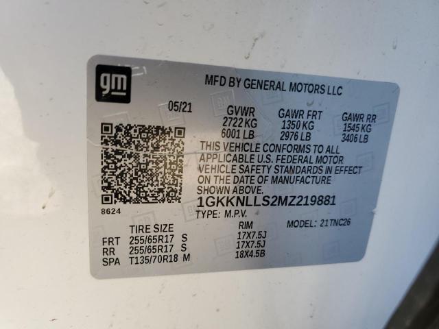 1GKKNLLS2MZ219881 GMC Acadia At4