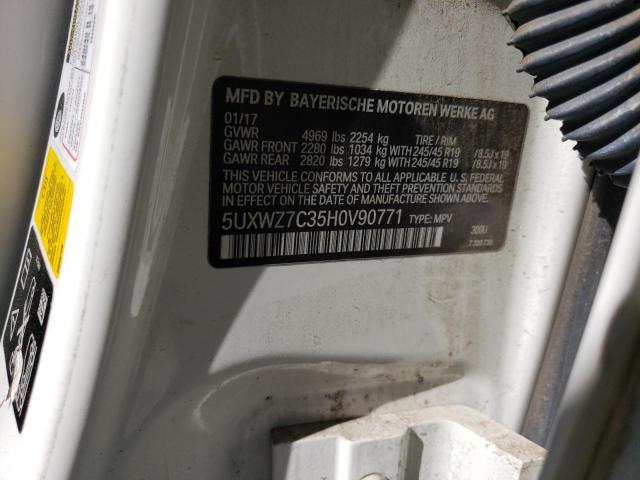 5UXWZ7C35H0V90771 BMW X3 Sdrive28i