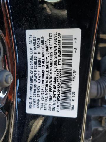 19XFC2F63KE208585 Honda Civic Lx