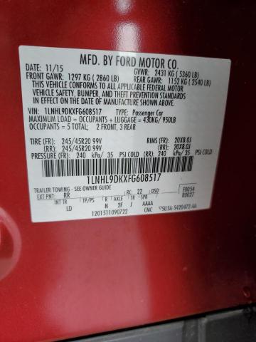 1LNHL9DKXFG608517 Lincoln MKS