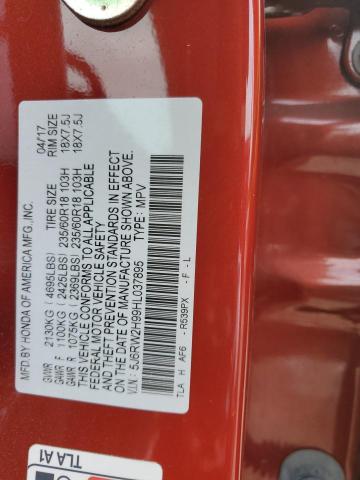 5J6RW2H99HL037895 Honda Cr-v Touring