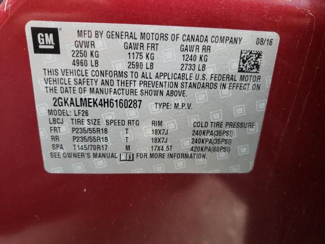 2GKALMEK4H6160287 GMC Terrain Sle