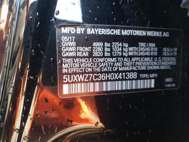 5UXWZ7C36H0X41388 BMW X3 Sdrive28i