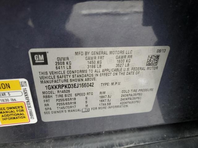 1GKKRPKD3EJ166042 GMC ACADIA SLE