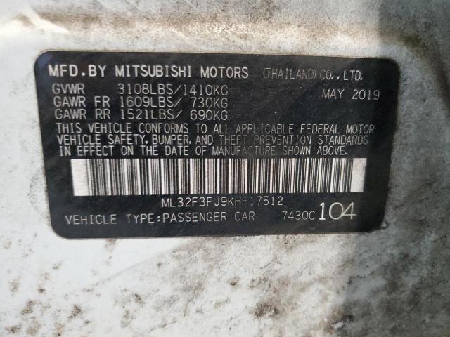 ML32F3FJ9KHF17512 Mitsubishi Mirage G4 Es