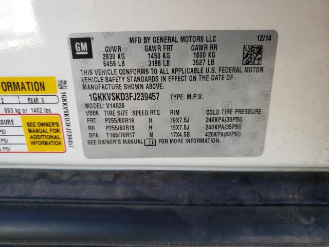 1GKKVSKD3FJ239457 GMC Acadia Slt-2