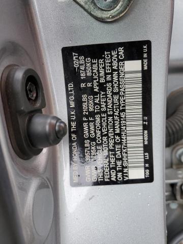 SHHFK7H44HU419145 Honda Civic Sport
