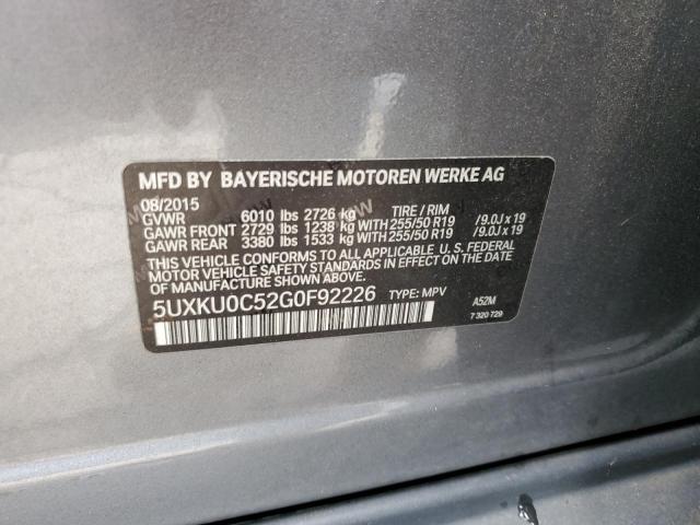 5UXKU0C52G0F92226 BMW X6 Sdrive35i