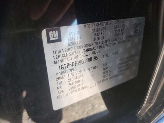 1GTP6DE19G1190195 GMC CANYON SLT