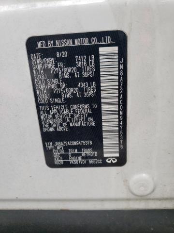 JN8AZ2AC0M9475376 Infiniti QX80 LUXE