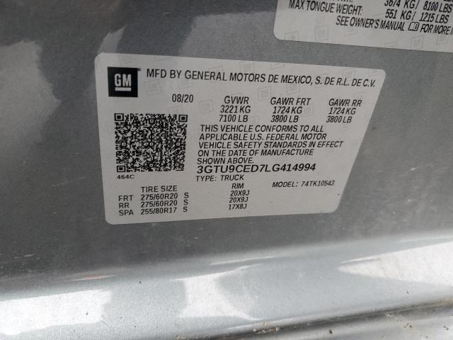 3GTU9CED7LG414994 GMC Sierra K1500 Elevation