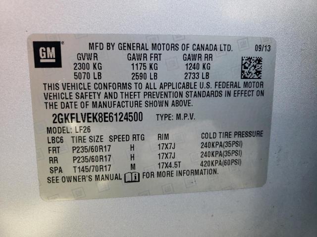 2GKFLVEK8E6124500 GMC Terrain Sle