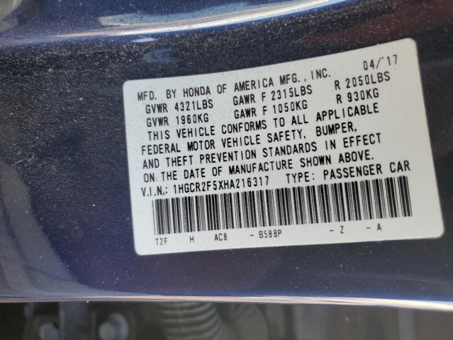 1HGCR2F5XHA216317 Honda Accord Sport