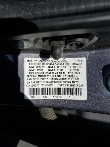 2HGFC1E52JH702511 Honda CIVIC SI
