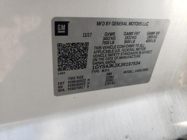 1GYS4JKJXJR197534 Cadillac Escalade Esv Premium Luxury