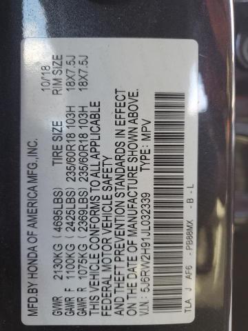 5J6RW2H91JL032339 Honda Cr-v Touring