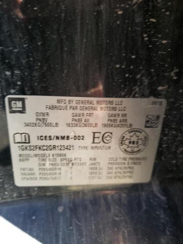 1GKS2FKC2GR123421 GMC Yukon Xl K1500 Sle