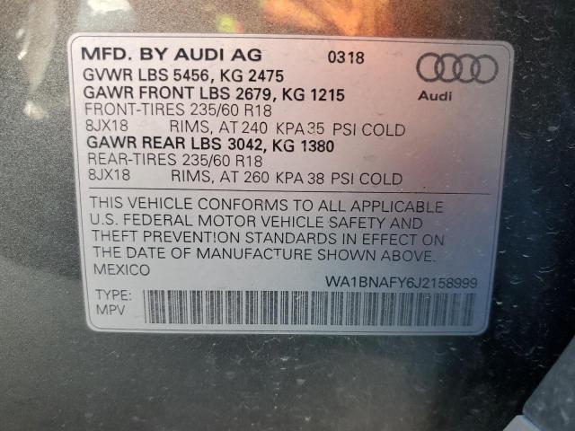 WA1BNAFY6J2158999 Audi Q5 Premium Plus