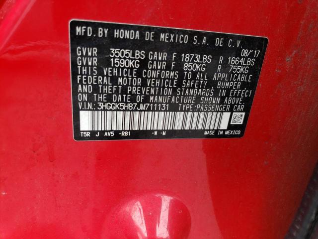 3HGGK5H87JM711131 Honda FIT EX
