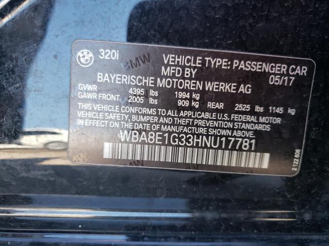 WBA8E1G33HNU17781 BMW 320 I