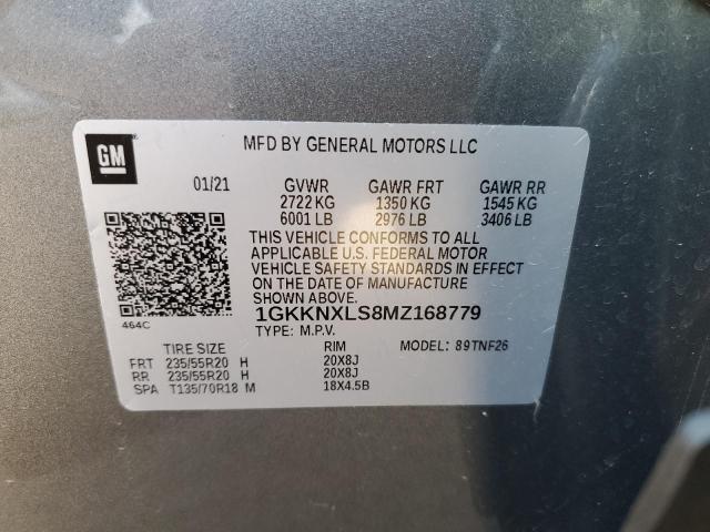 1GKKNXLS8MZ168779 GMC Acadia Denali