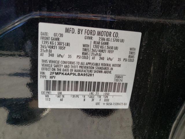 2FMPK4AP9LBA95281 Ford EDGE ST