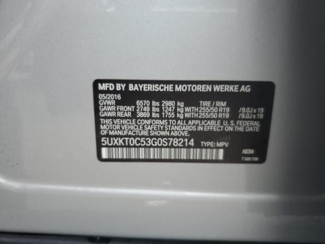 5UXKT0C53G0S78214 BMW X5 Xdr40e