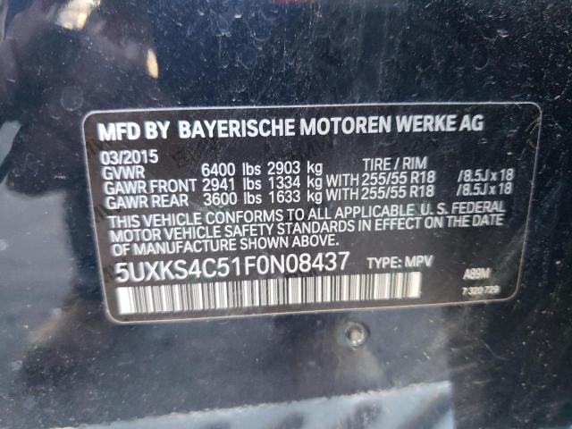 5UXKS4C51F0N08437 BMW X5 Xdrive35d