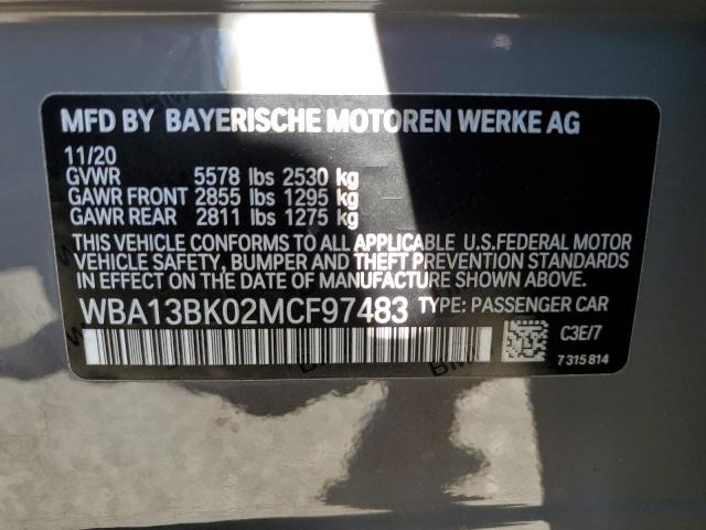 WBA13BK02MCF97483 BMW M550xi