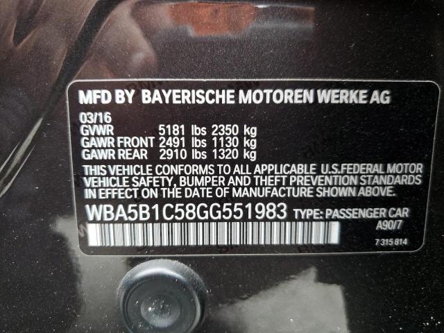WBA5B1C58GG551983 BMW 535 I