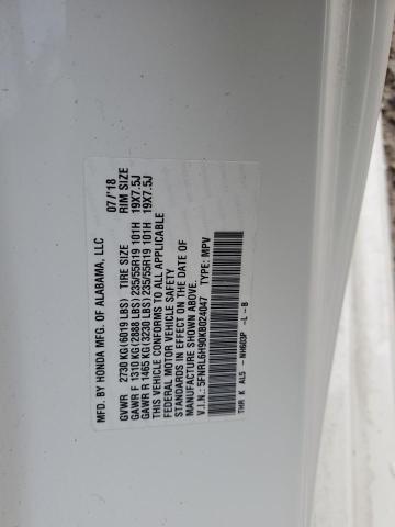 5FNRL6H90KB024047 Honda Odyssey Elite