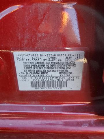 3N1CN8FV5ML922632 Nissan VERSA SR
