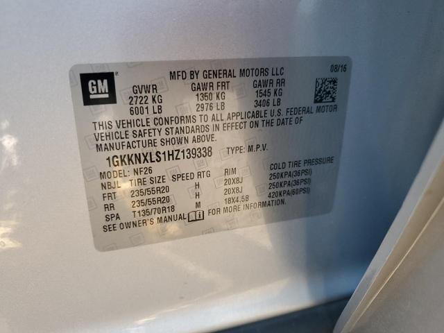 1GKKNXLS1HZ139338 GMC Acadia Denali