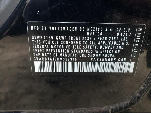 3VWDB7AJ9HM362345 Volkswagen JETTA SE
