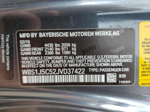 WBS1J5C52JVD37422 BMW M2