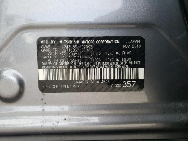 JA4AP3AU6KU014526 Mitsubishi Outlander Sport Es
